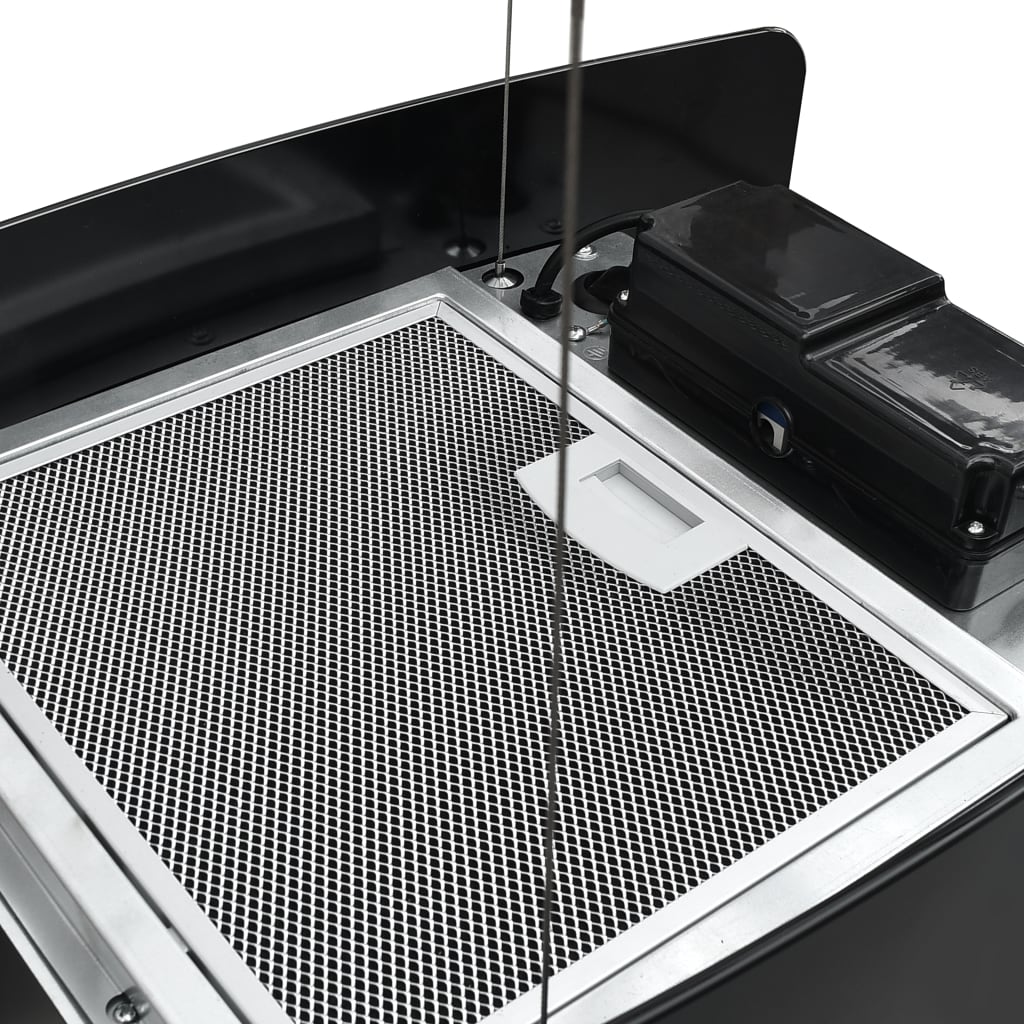 Afzuigkap Hangend Met Aanraaksensor Lcd Gehard Glas Hoogglans Wit