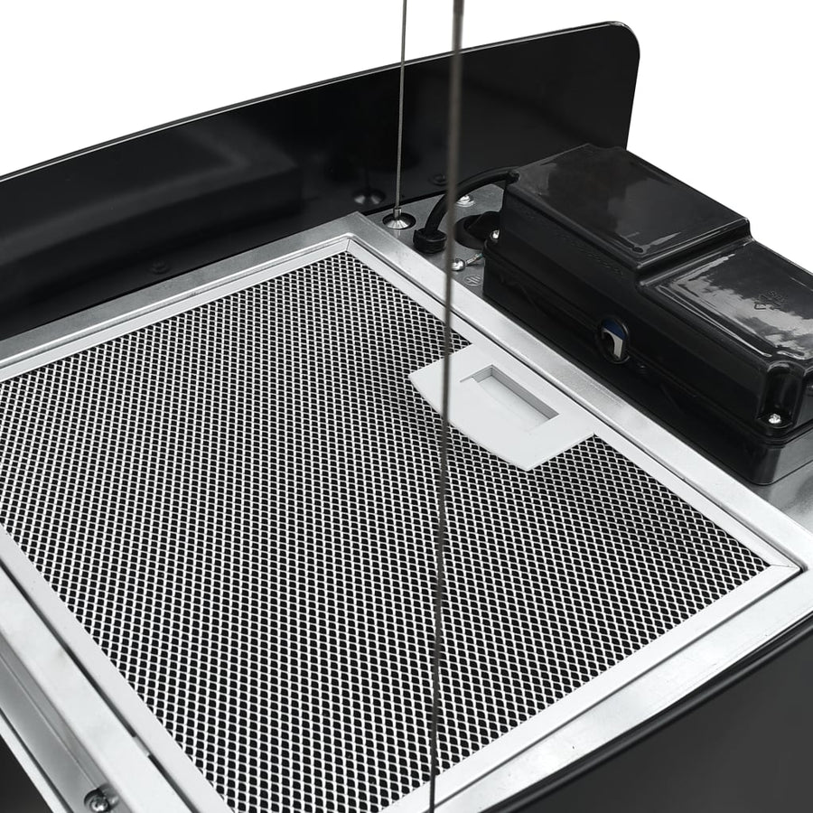Afzuigkap Hangend Met Aanraaksensor Lcd Gehard Glas Hoogglans Wit