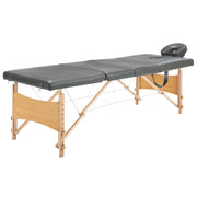 Massagetafel 186x68 cm houten frame antraciet