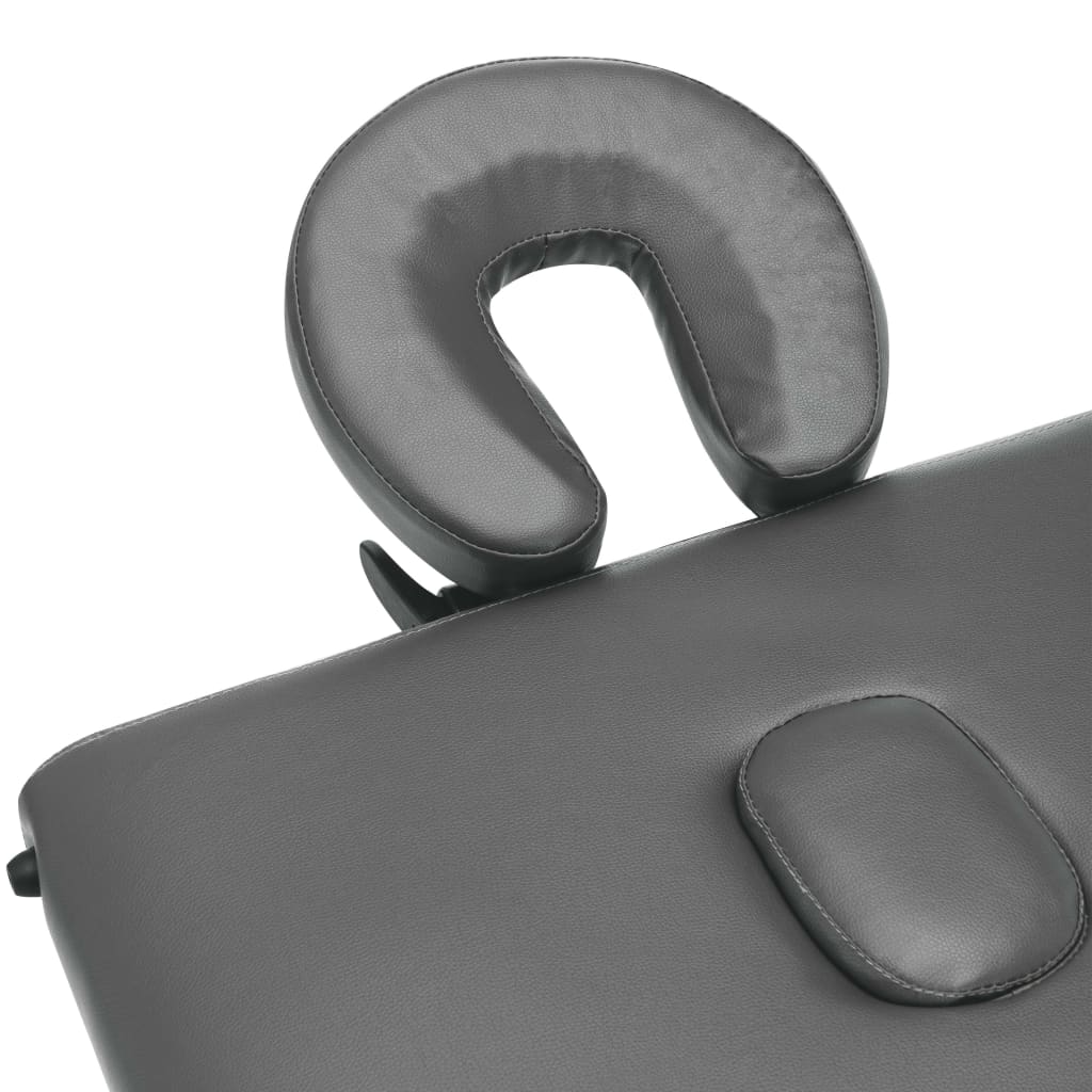 Massagetafel Met 2 Zones 186X68 Cm Aluminium Frame Antraciet