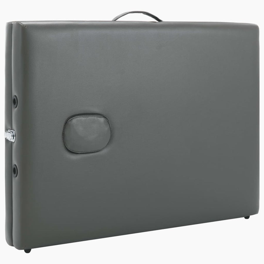 Massagetafel Met 2 Zones 186X68 Cm Aluminium Frame Antraciet