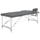 3-zone massage table 186x68 cm aluminum frame anthracite