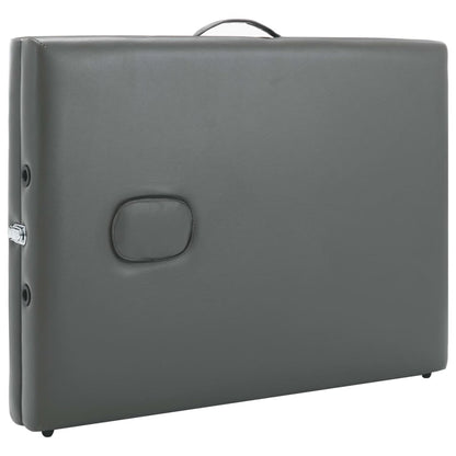 Massagetafel Met 3 Zones 186X68 Cm Aluminium Frame Antraciet