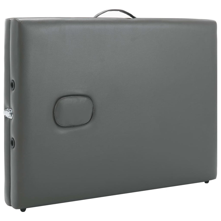 Massagetafel Met 3 Zones 186X68 Cm Aluminium Frame Antraciet