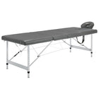 Massage table with 4 sections 186x68 cm aluminum frame anthracite