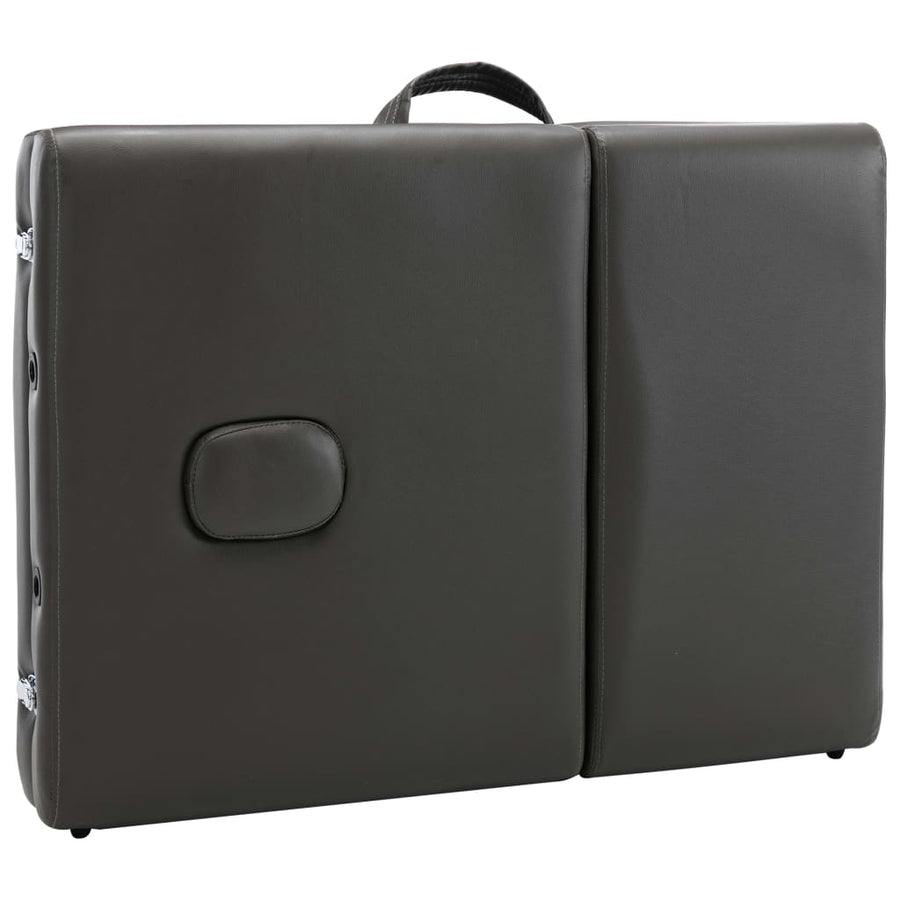 Massagetafel Met 4 Zones 186X68 Cm Aluminium Frame Antraciet
