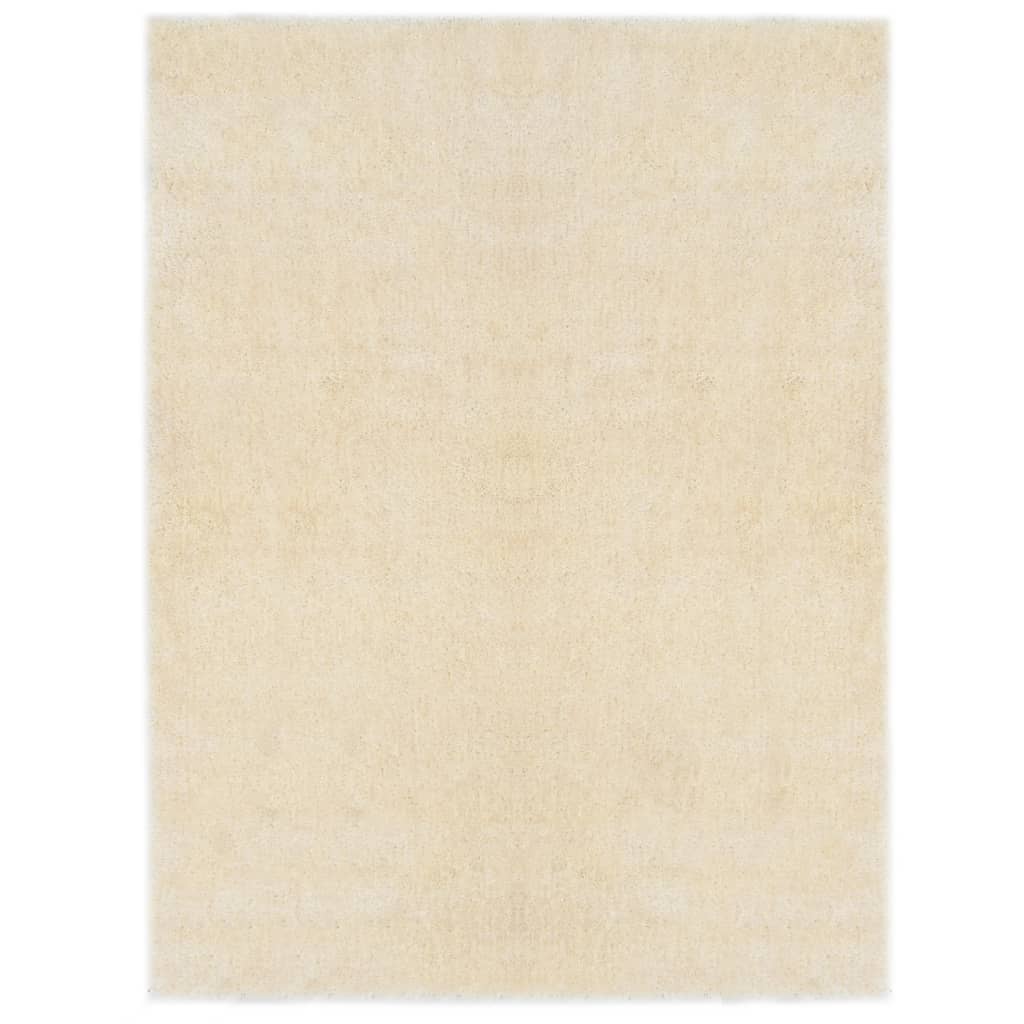 Vloerkleed Shaggy Hoogpolig 120X160 Cm Crème