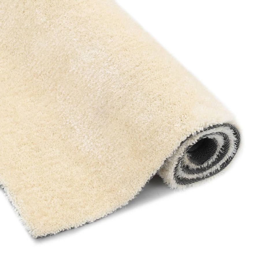 Vloerkleed Shaggy Hoogpolig 120X160 Cm Crème