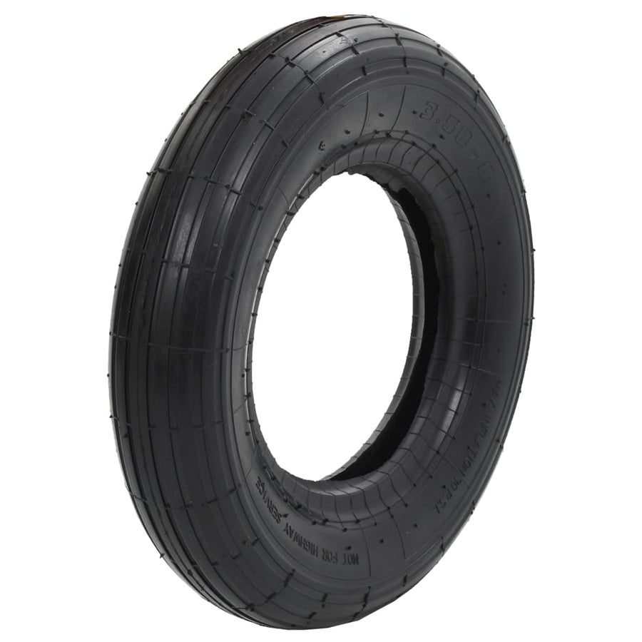 4-Delige Kruiwagenbanden- En Binnenbandenset 3.50-8 4Pr Rubber