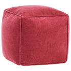 Poef 40X40X40 Cm Katoenfluweel Rood