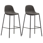 Barstoelen 2 st donkergrijs stof 71 cm