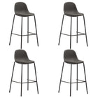 Barstoelen 4 st donkergrijs 71 cm zithoogte