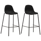 Bar stools 2 pc fabric black