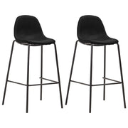 Bar stools 2 pc fabric black