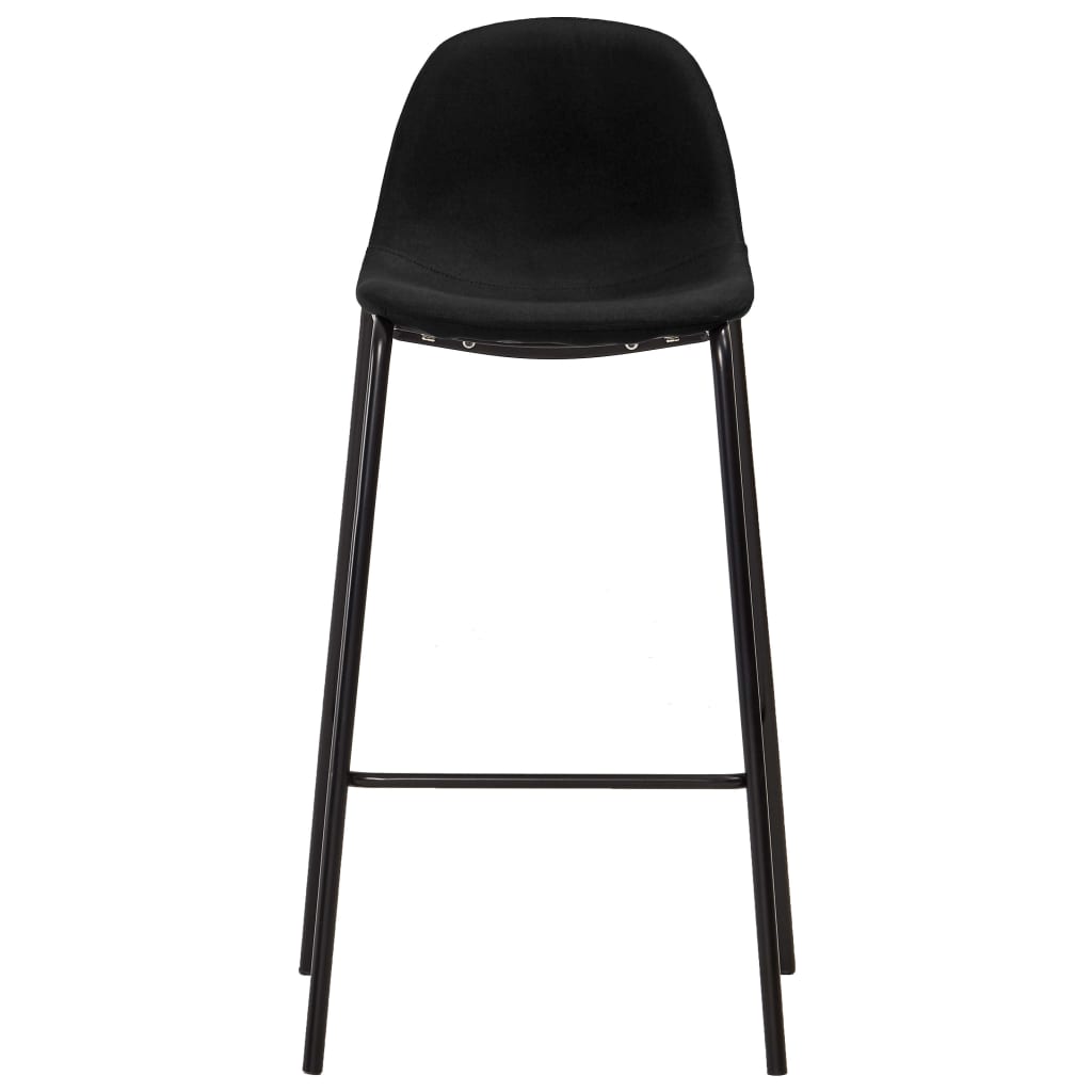 Barstoelen Stof 2 Zwart