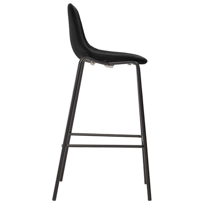 Barstoelen Stof 2 Zwart