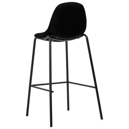 Barstoelen Stof 2 Zwart