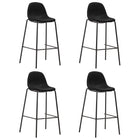 Barkrukken 4 stuks stof zwart 71 cm zithoogte