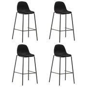 Barkrukken 4 stuks stof zwart 71 cm zithoogte