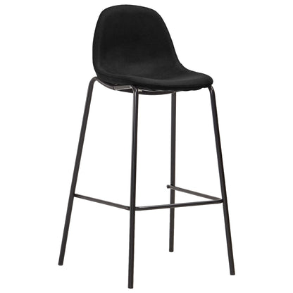 Barstoelen Stof 4 Zwart