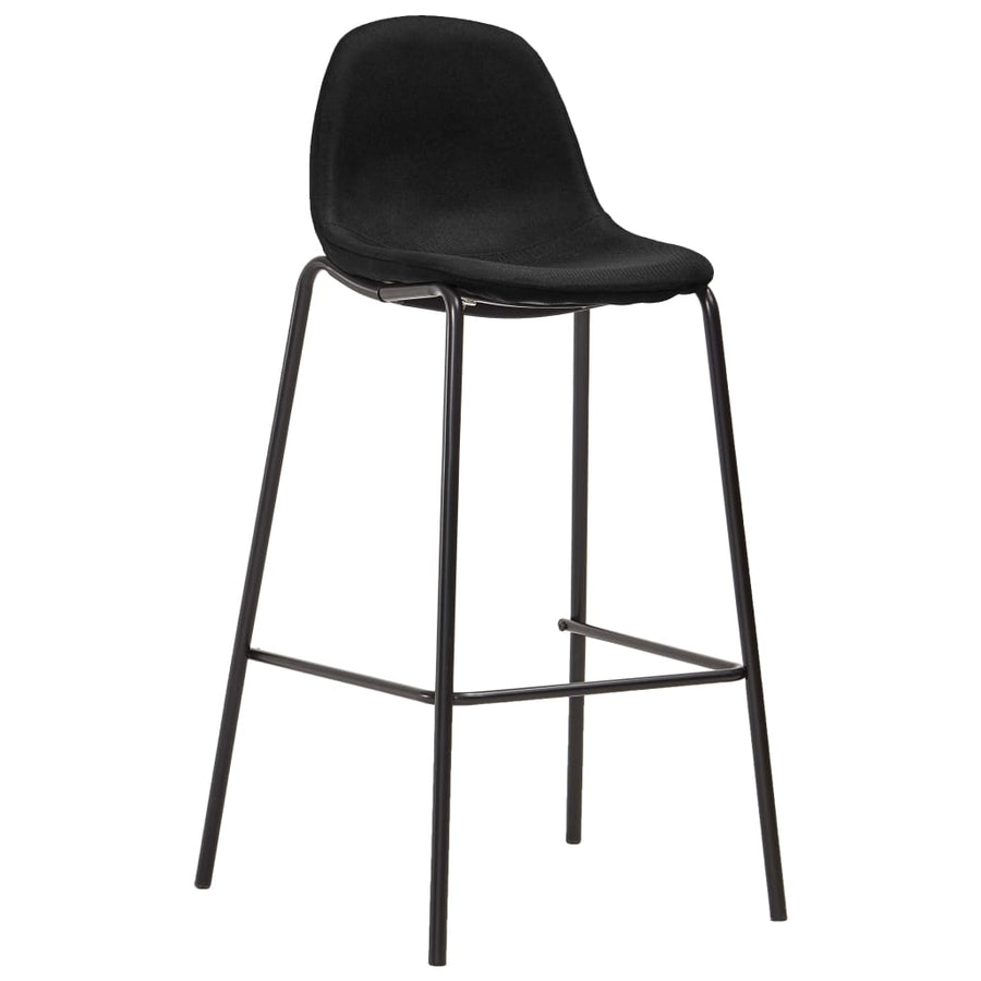 Barstoelen Stof 4 Zwart