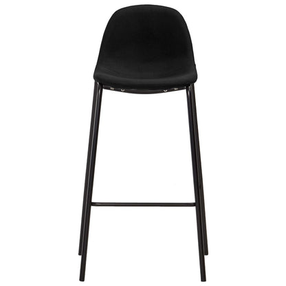 Barstoelen Stof 4 Zwart