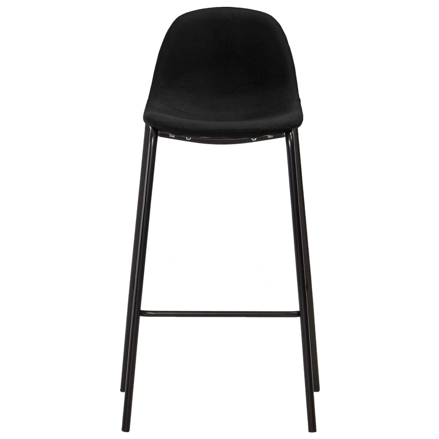 Barstoelen Stof 4 Zwart