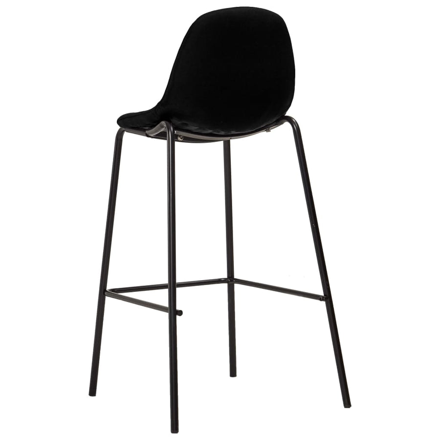 Barstoelen Stof 4 Zwart