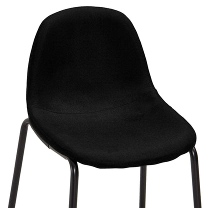 Barstoelen Stof 4 Zwart