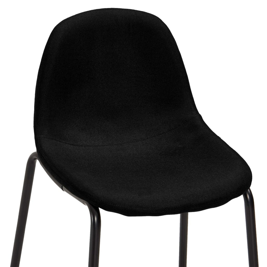 Barstoelen Stof 4 Zwart