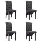 Eetkamerstoelen 4 st donkergrijs 42x57x95 cm