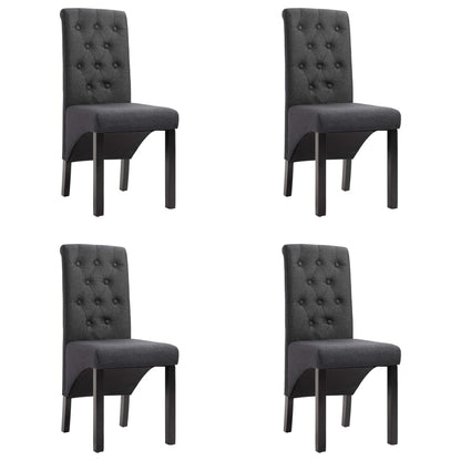 Eetkamerstoelen Stof 4 Donkergrijs