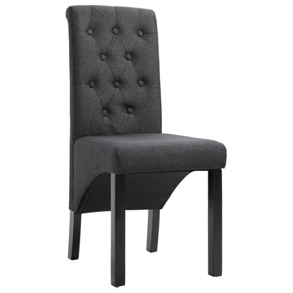 Eetkamerstoelen Stof 4 Donkergrijs