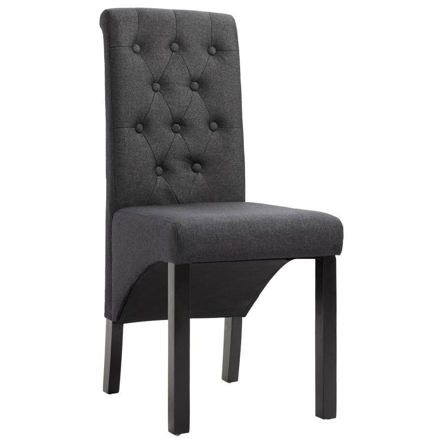 Eetkamerstoelen Stof 4 Donkergrijs