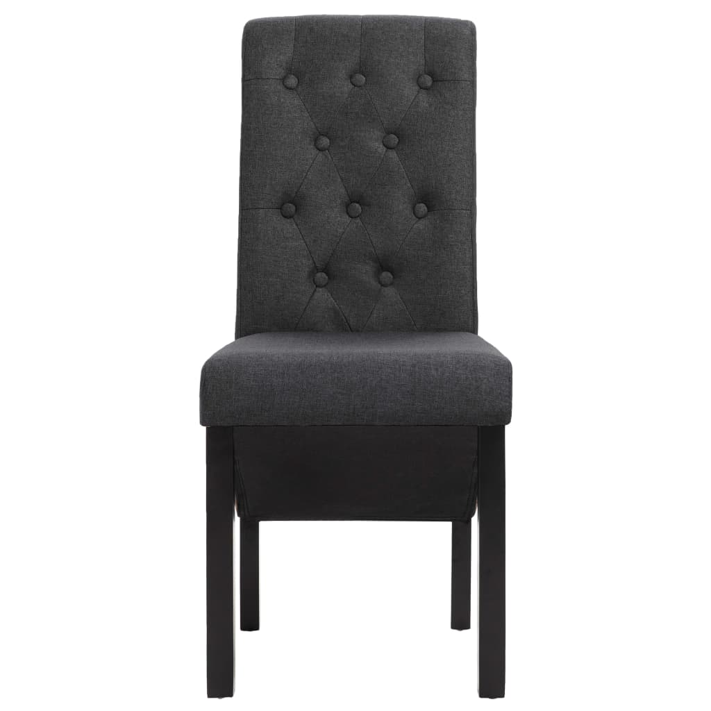 Eetkamerstoelen Stof 4 Donkergrijs