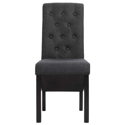 Eetkamerstoelen Stof 4 Donkergrijs