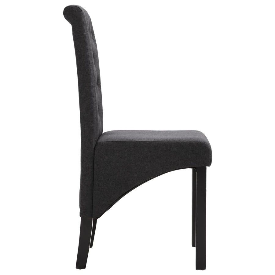 Eetkamerstoelen Stof 4 Donkergrijs