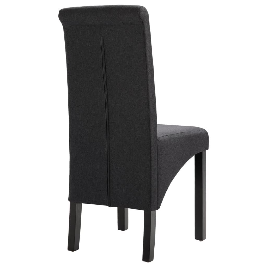 Eetkamerstoelen Stof 4 Donkergrijs