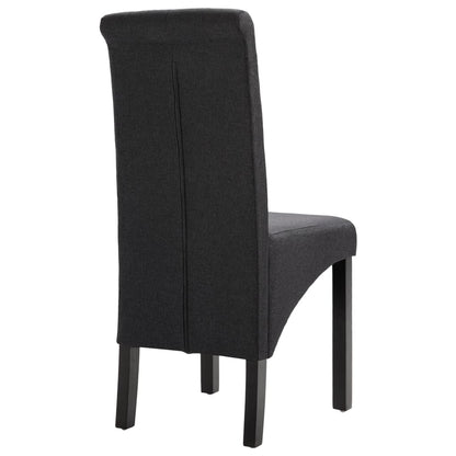 Eetkamerstoelen Stof 4 Donkergrijs