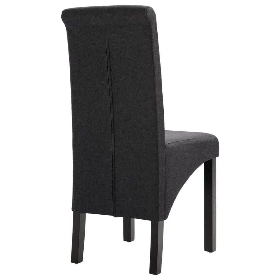 Eetkamerstoelen Stof 4 Donkergrijs