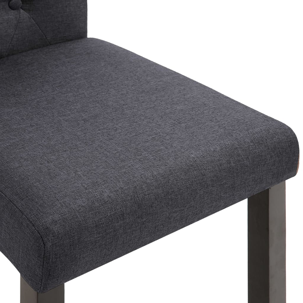 Eetkamerstoelen Stof 4 Donkergrijs