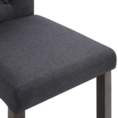 Eetkamerstoelen Stof 4 Donkergrijs