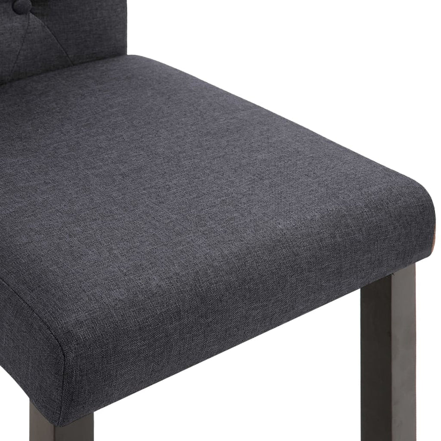 Eetkamerstoelen Stof 4 Donkergrijs