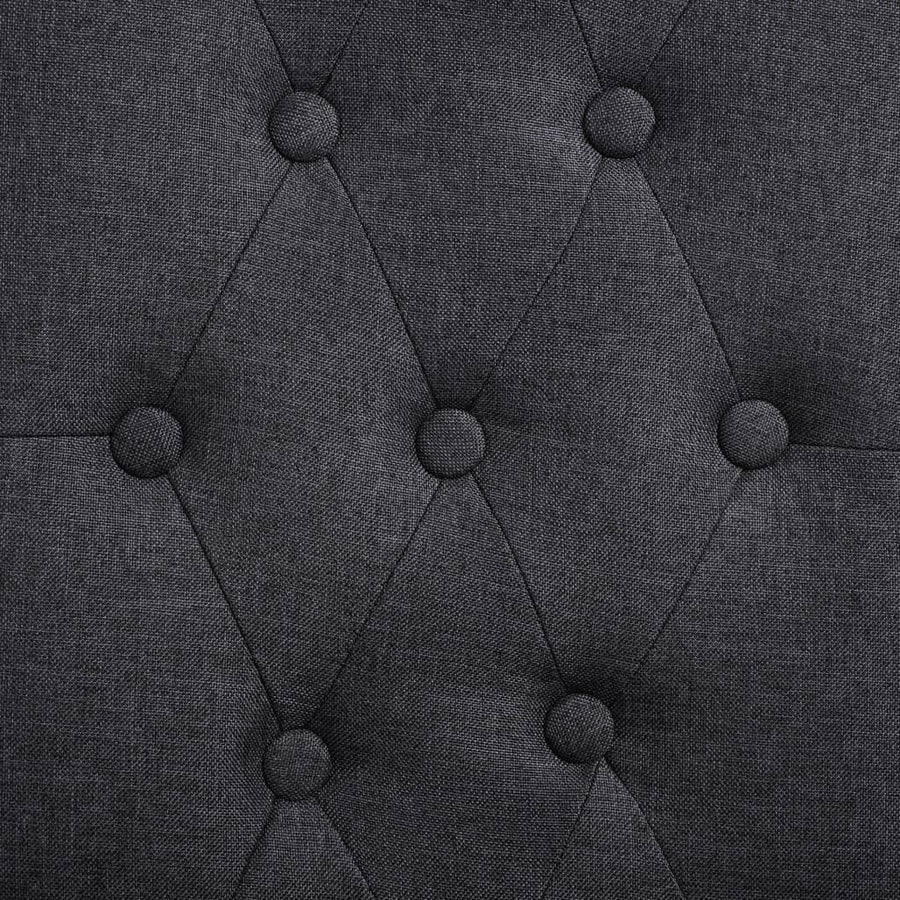Eetkamerstoelen Stof 4 Donkergrijs