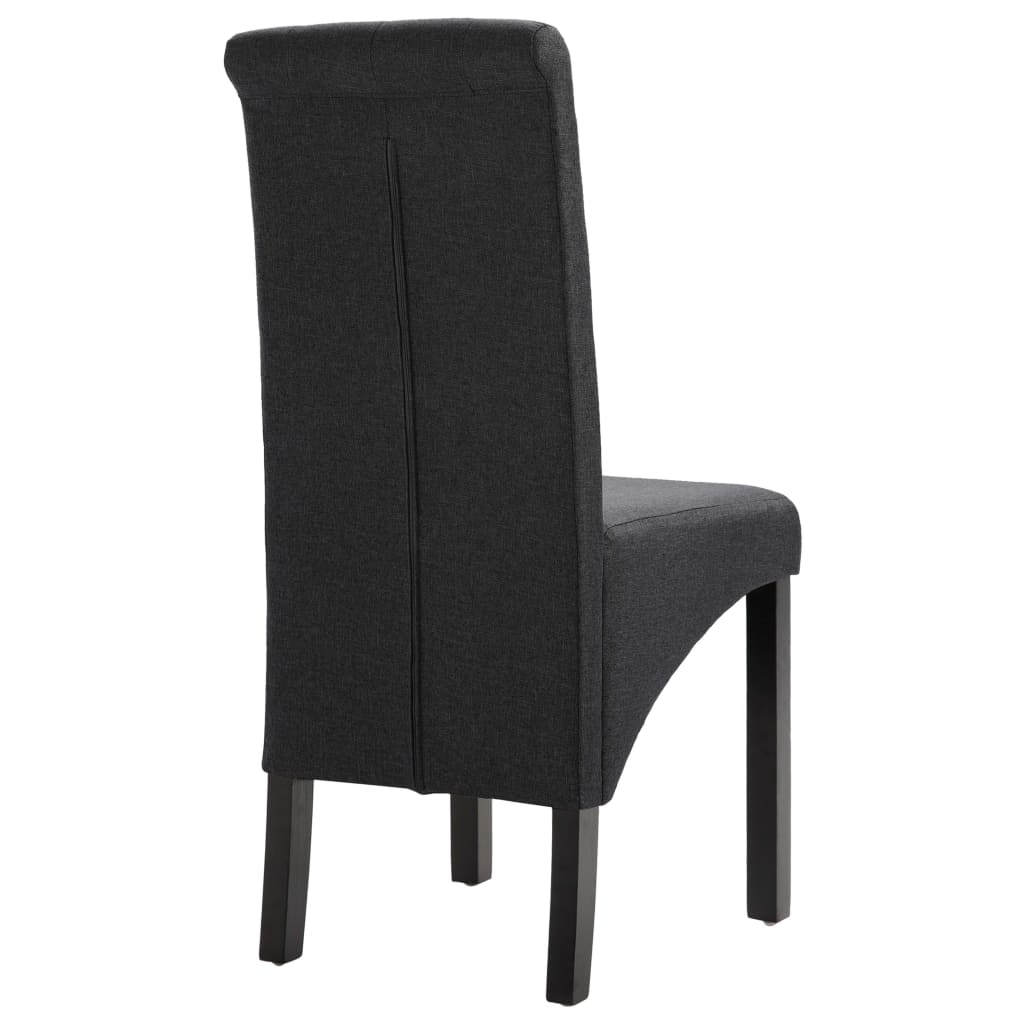 Eetkamerstoelen Stof 6 Donkergrijs