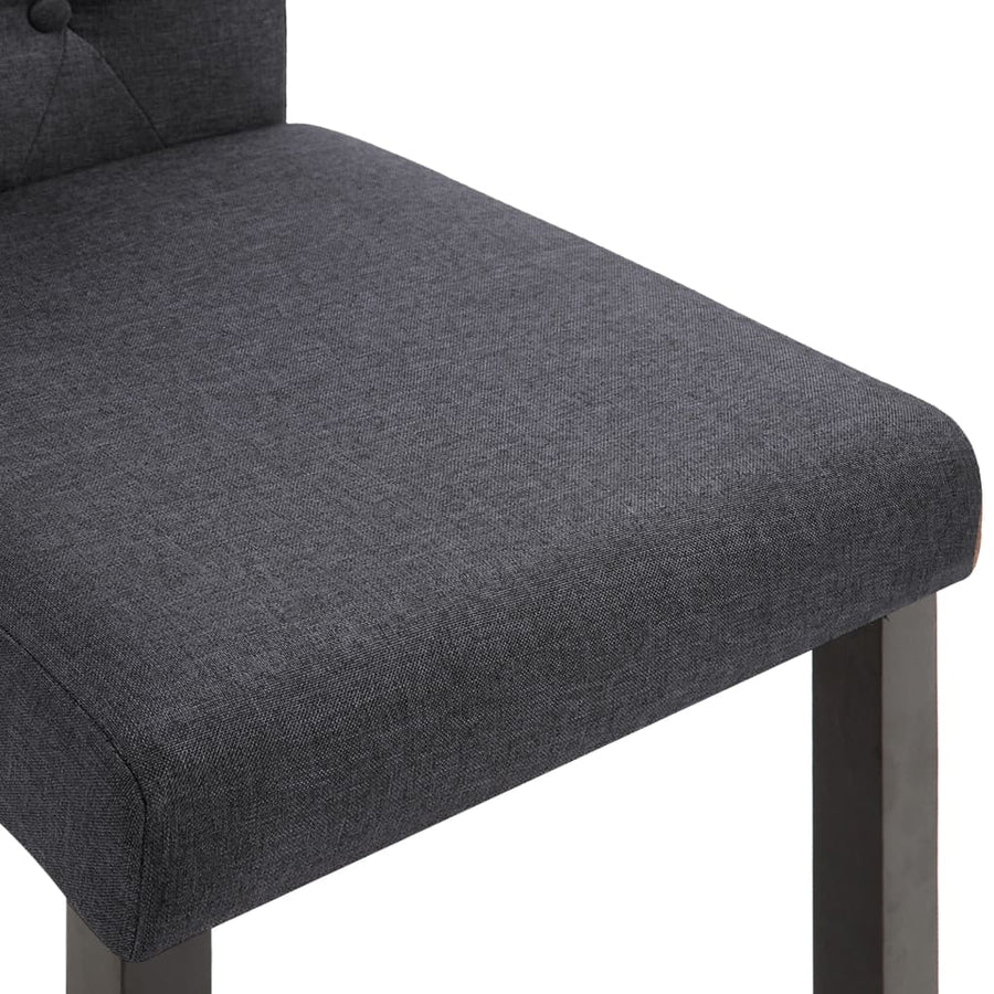 Eetkamerstoelen Stof 6 Donkergrijs