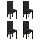 Dining chairs 4 pcs fabric black