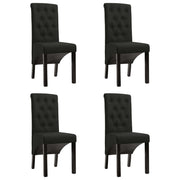 Eetkamerstoelen 4 st stof zwart 42x57x95 cm