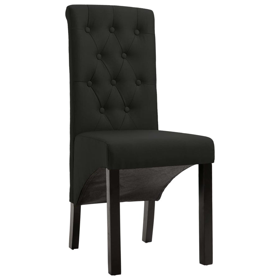 Eetkamerstoelen Stof 4 Zwart