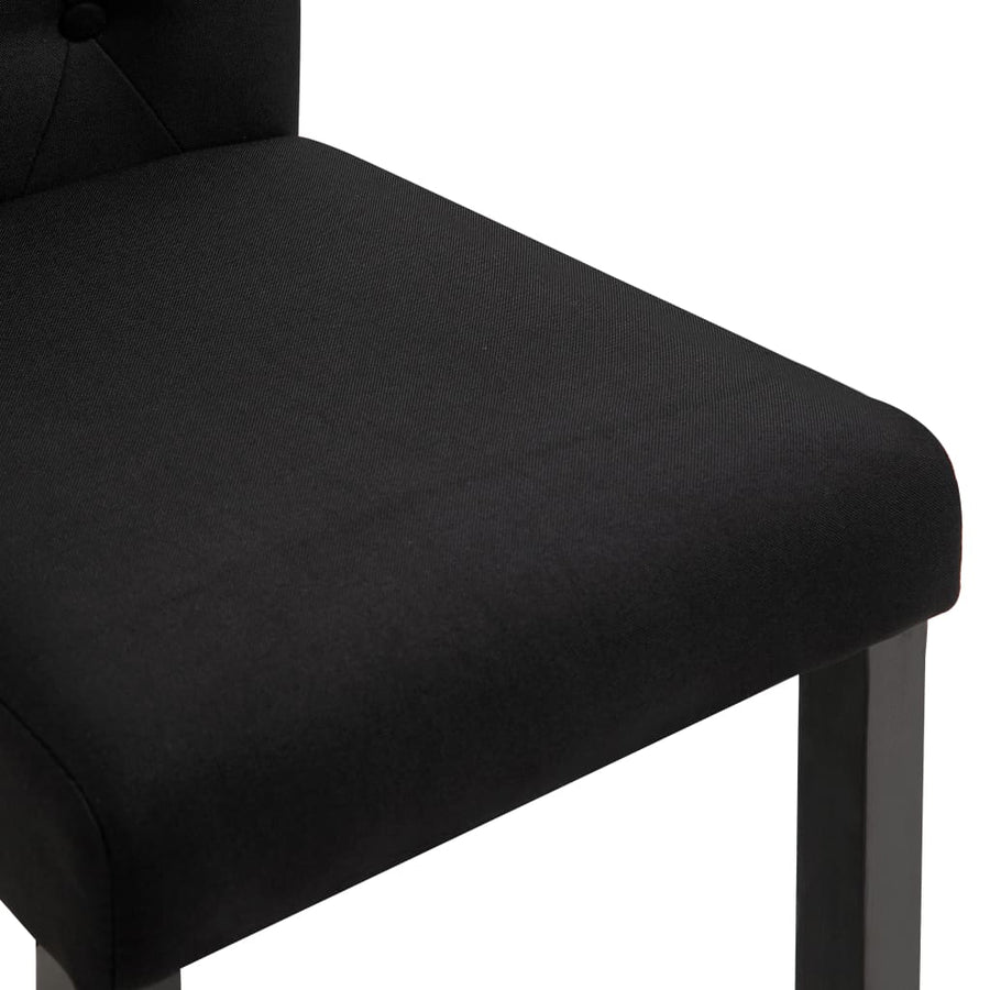 Eetkamerstoelen Stof 4 Zwart